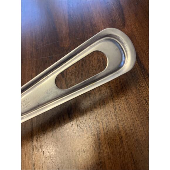 Vintage Ekco Stainless Serving Spoon China 11 1/4" Oval Hanger Chef Utensil - Picture 6 of 7